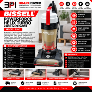 BISSELL PowerForce Helix Turbo Upright Vacuum Cleaner – Model 2190