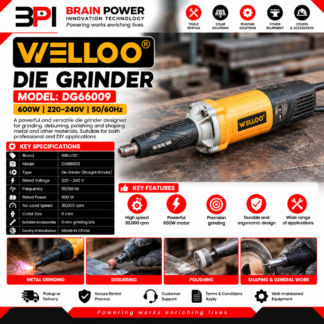 WELLOO DG66009 Die Grinder – 600W High-Speed Rotary Grinding Tool | BrainPower